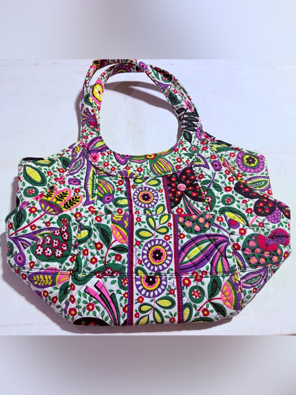 Vera Bradley Quilted Floral Shoulder Bag in Viva La Vera Pattern